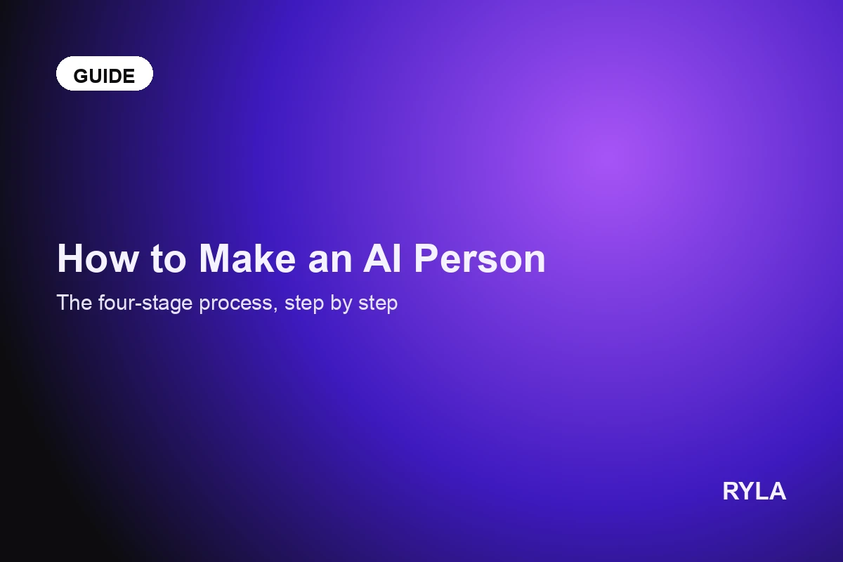 A step-by-step contact sheet showing an AI person going from concept sketch to a finished realistic portrait